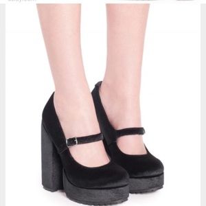 Jeffrey Campbell "Adorlee" Velvet Pumps